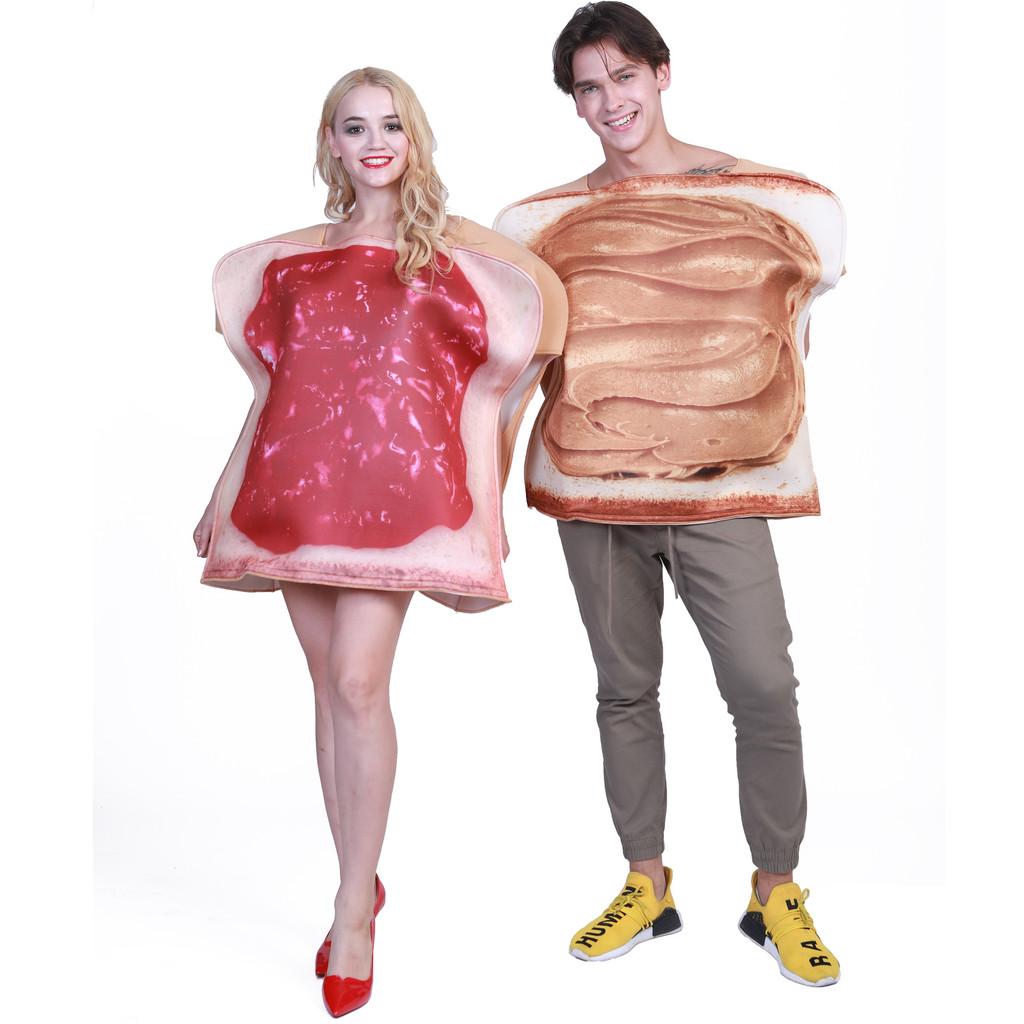 Halloween Costume Pair With Polyester And Spandex Material For Party Dress Up