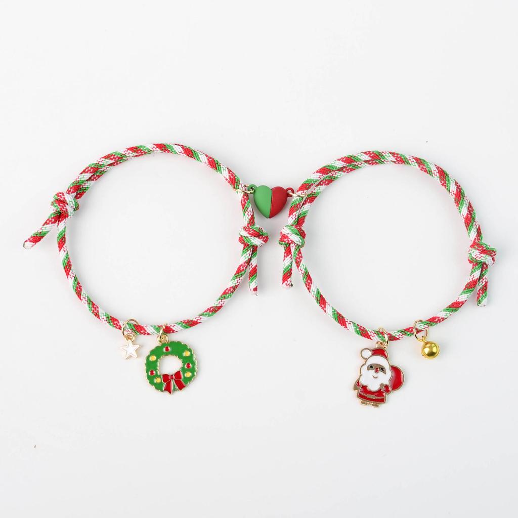 "Hot-Selling Christmas Love Magnet Couple Bracelet – Perfect Gift for Girlfriends"