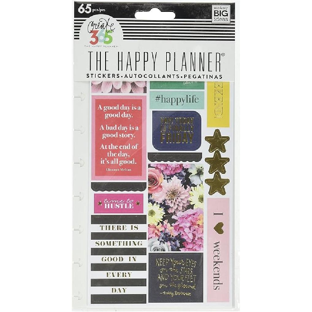 me & my BIG ideas PPSP-100 Create 365 The Happy Planner Snap in Sticker Pad, Happy Brights