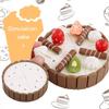 Wooden Strawberry Cake Pretend Play Set for Kids - Birthday Gift & Educational Toy