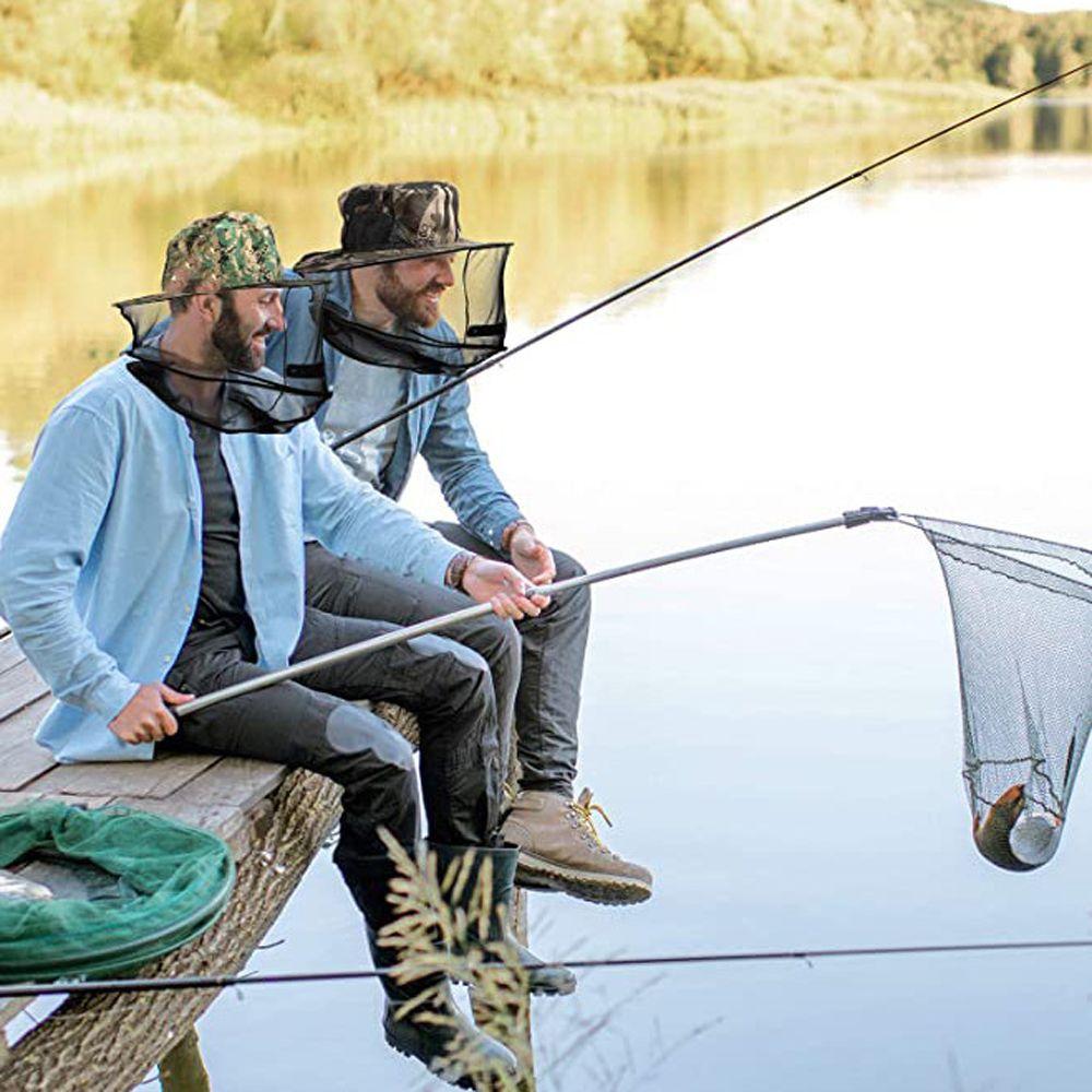 Camouflage Hats Sun Hats Ultraviolet-proof Mosquito Hat Fishing Caps Net Mesh Hats Beekeeping Caps