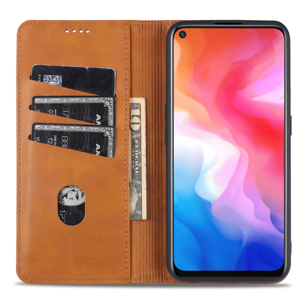 Luxury magnetic attraction case for OPPO A32 A53s A11s / A33 A53 2020 simplicity phone cover wallet case card slots quality AZNS