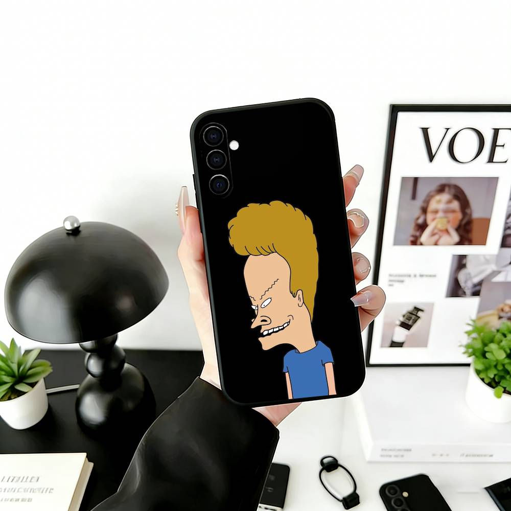 Beavis & B-Head Phone Case For Samsung Galaxy A73,A72,A71,A70,A53,A52,A51,Soft Silicone Black Cover