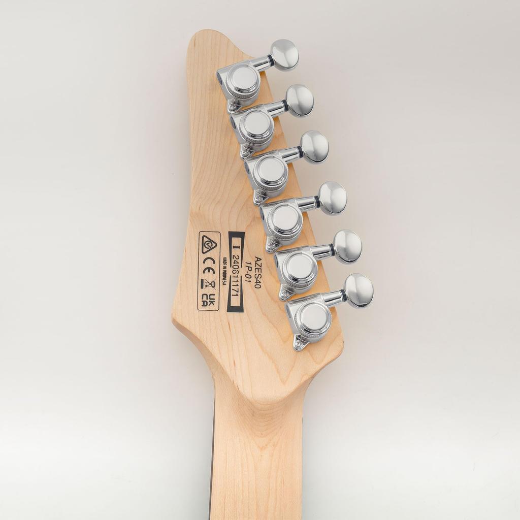 Musiclily Pro Locking Tuning Pegs with Gear Vintage Oval for and Electric Chrome 6-Piece 181 Ratio, Buttons, 45-Degree Screws, Strat, Telecaster,