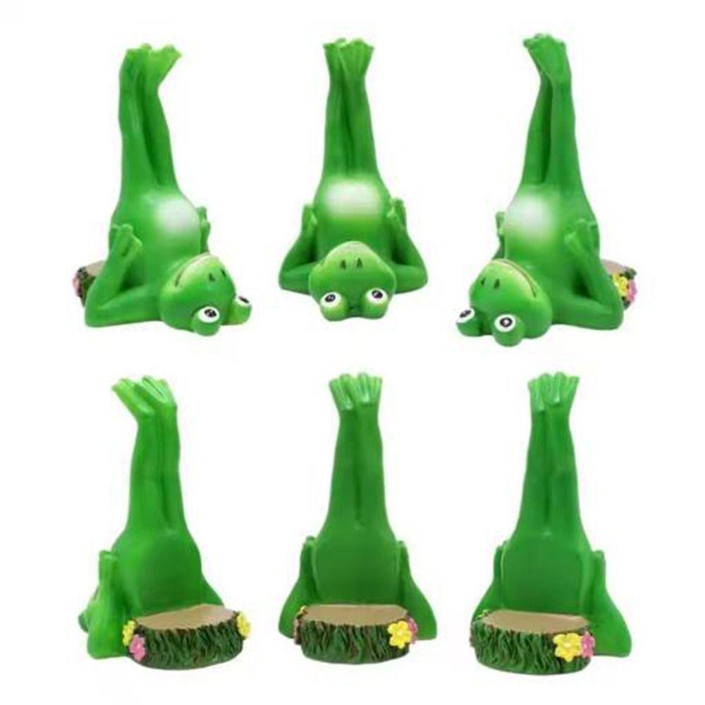 

3Pcs Resin Handstand Frog Planter Pot Feet Cute Frog Figurines Planter Outdoor 3Pcs