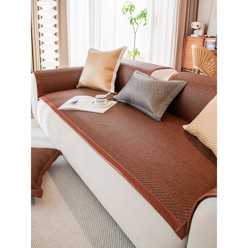 Summer Summer Mat Sofa Cushion Summer Anti-Scratching Rattan Mat Cushion Non-Slip Sofa Cover Seat Cushion