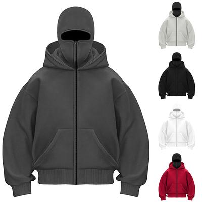 Hooded Hoodie Short Jacket Men's And Women's Double Hat Outdoor Sports Jacket