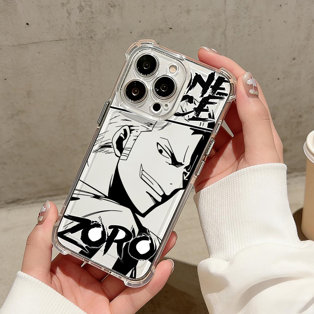 Anime Luffys Zoros AntiFall Clear Phone Case For Xiaomi Redmi 14C 13C 12C K50 K40 Note 14 13 12 11 10 9S A1 A2 A5 Pro Plus 4G 5G