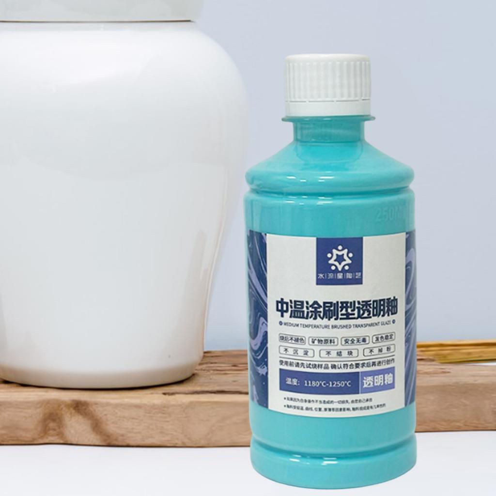 Ceramic Glaze Transparent 300ml Crafts Supplies Pure DIY Porcelain Pottery for