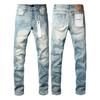 New Fashion Jeans Men streetwear Classic style Black Distressed Streetwear High Stretch Skinny Button Fly Ripped Trousers Brand