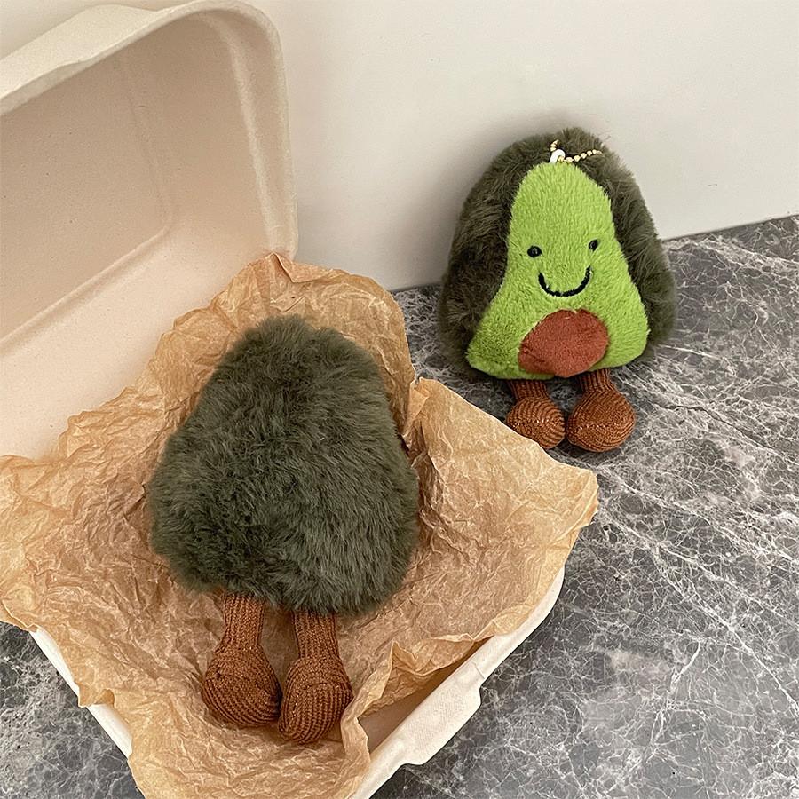 Schattige Avocado Pluche Sleutelhanger Zachte Fruitpop Accessoire Voor Tas En Cadeaus
