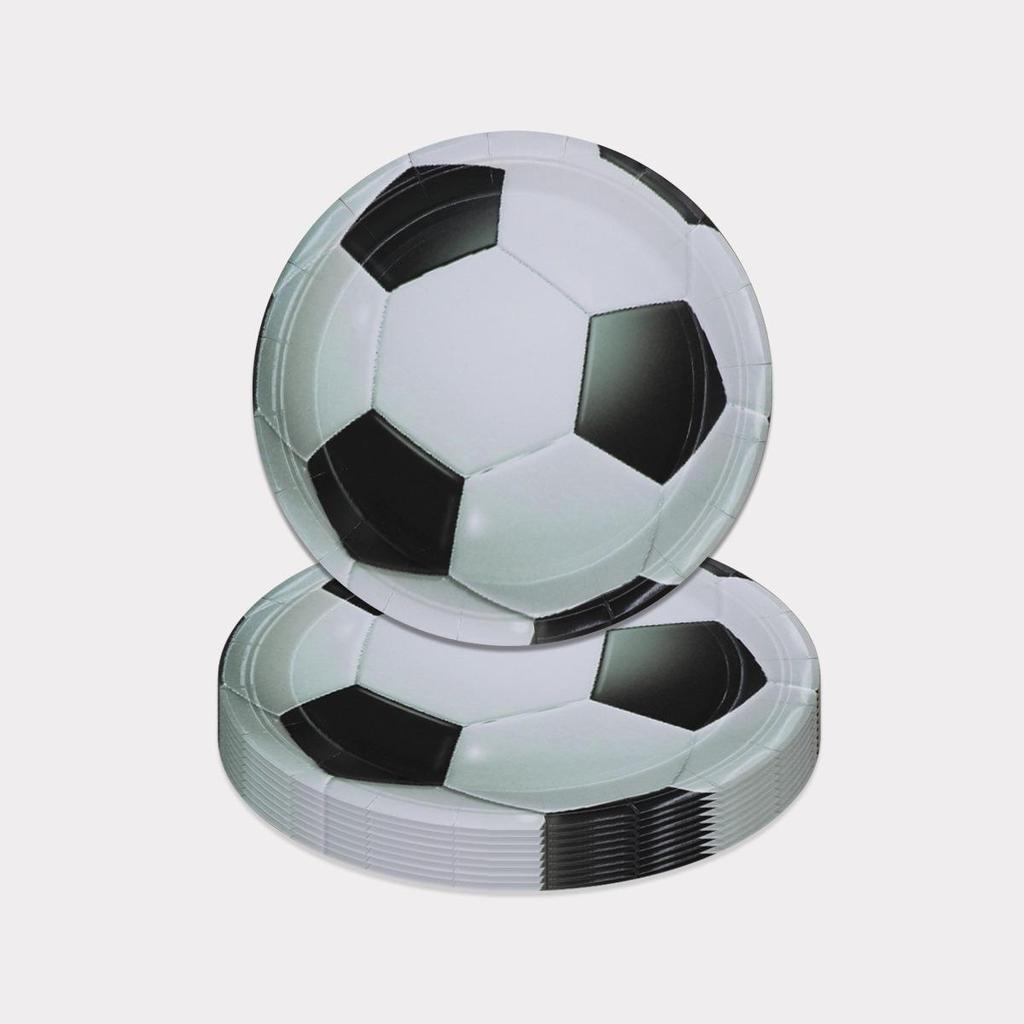 World Cup Kids' Party Supplies Set: Pull Flags, Paper Cups, Plates