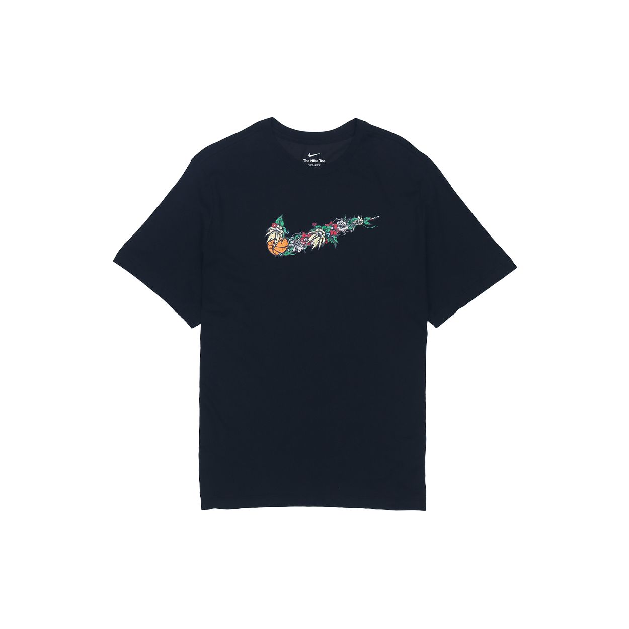 Nike Men s Basketball Floral Swoosh T-Shirt Black DV1215-010 S