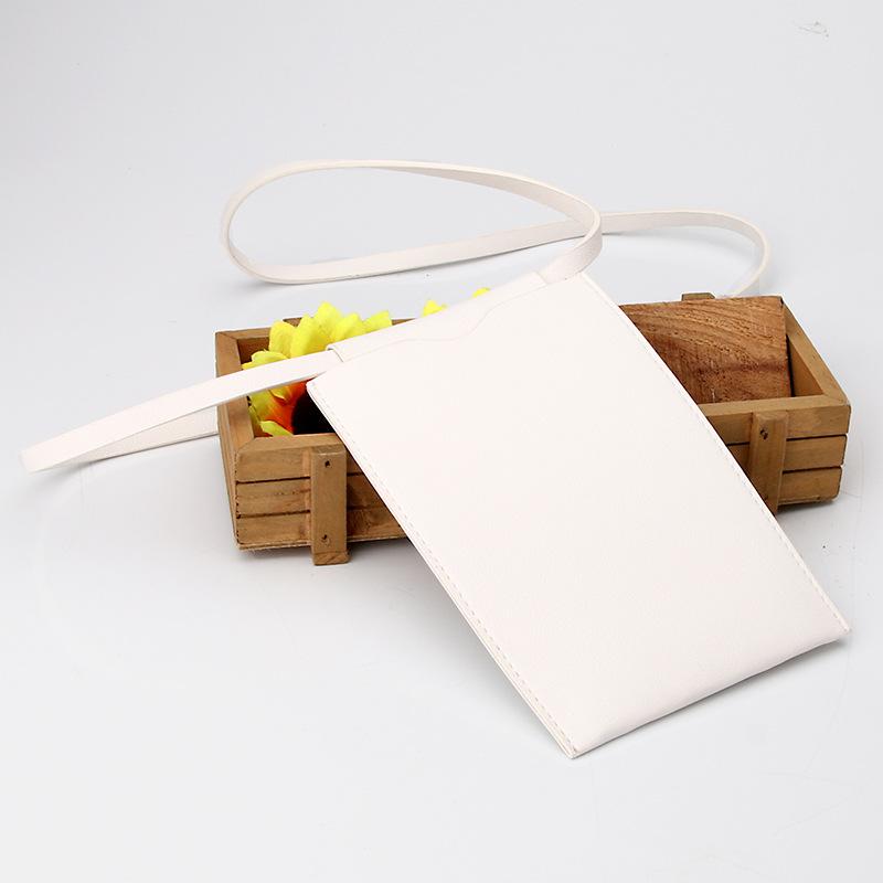 

Модная женская сумка-кошелек для мобильного телефона из искусственной кожи, однотонная мини-сумка, держатель для мобильного телефона, сумка-тоут с карманом Mini(Max Length<20cm) белый