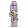 1PC Colorful 67 Soccer Theme Print 750ml Color Plastic Sports Water Bottle Leakproof Flip Straw Lid Suitable for Sports Office Home Use