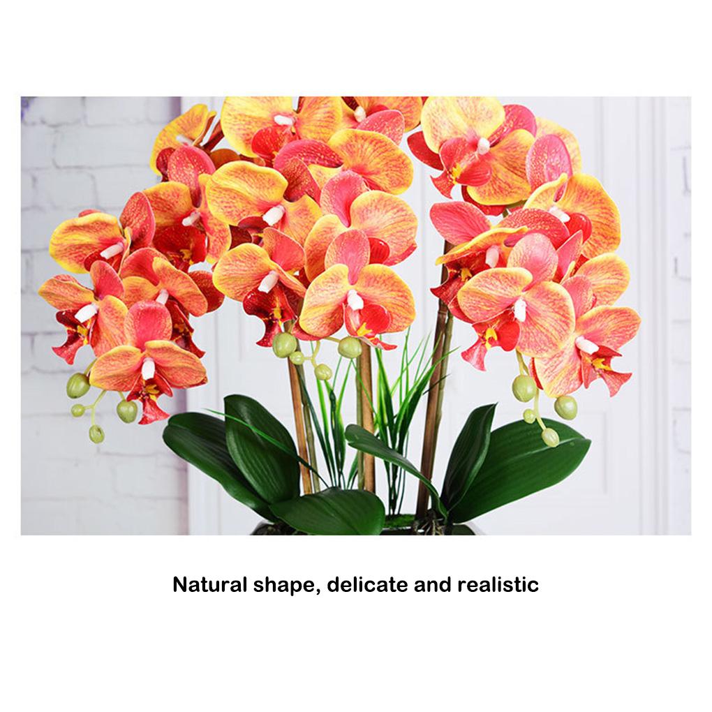 Orhidee artificială mare, bonsai Phalaenopsis, plante artificiale, aranjamente florale pentru piese centrale, sufragerie, nuntă