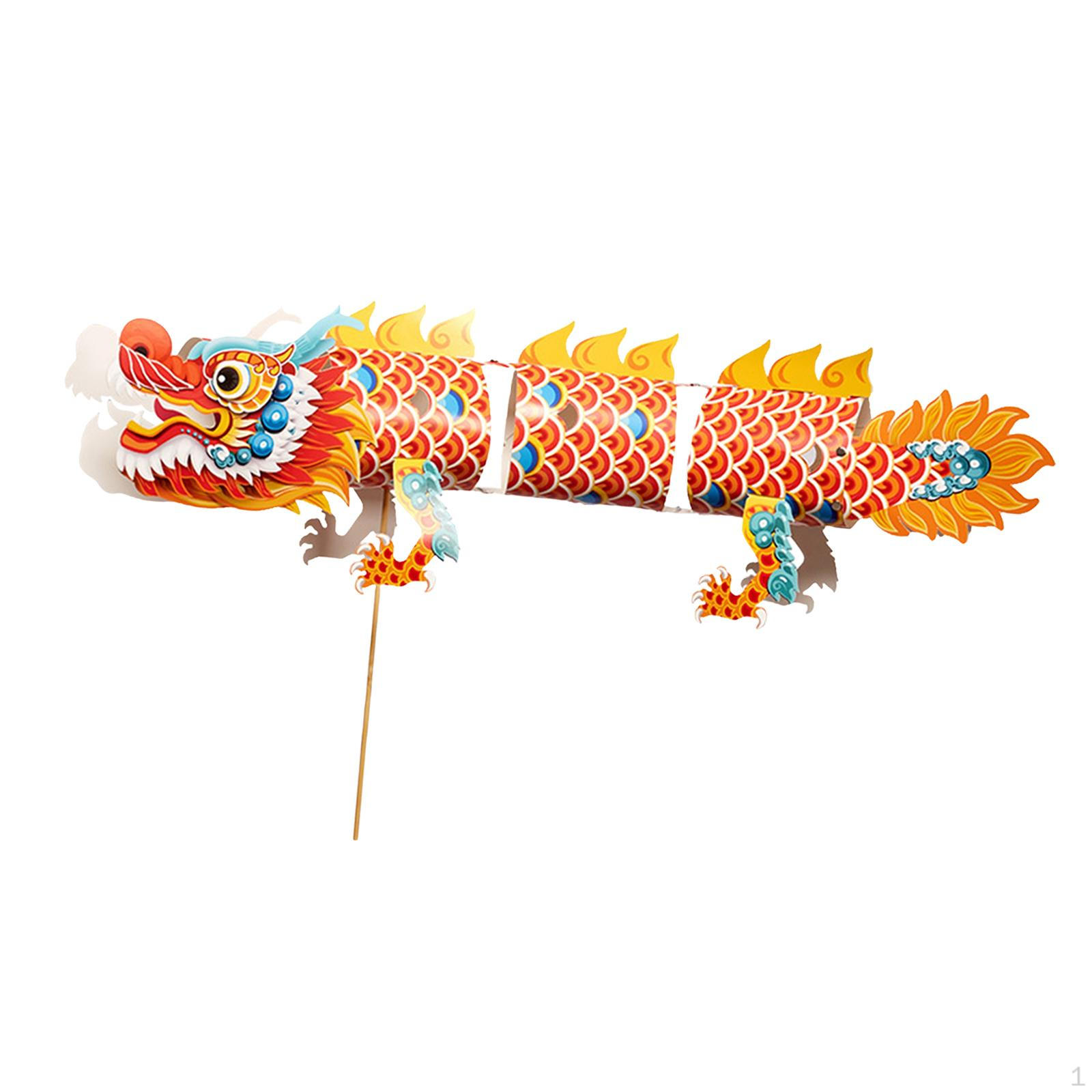 

DIY Dragon Lantern Making Material Package Handmade Toys Kids Craft Glowing for Boat червоний