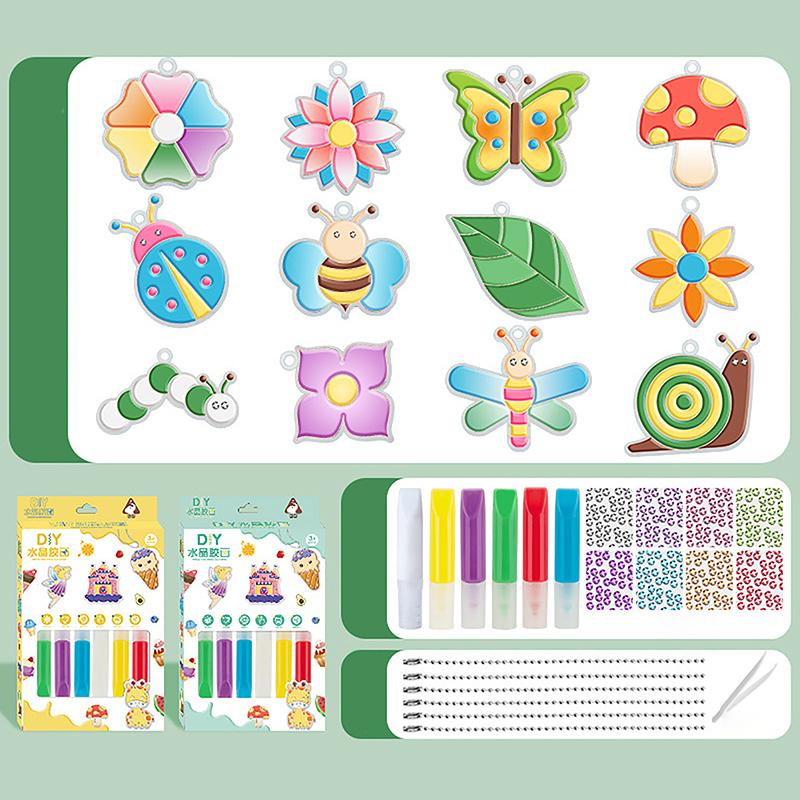 Kein Backen Kleber Malerei Luftgetrocknete Kinder Diy Fenster Glasmalerei Farben Machen Schlüsselring Aufkleber