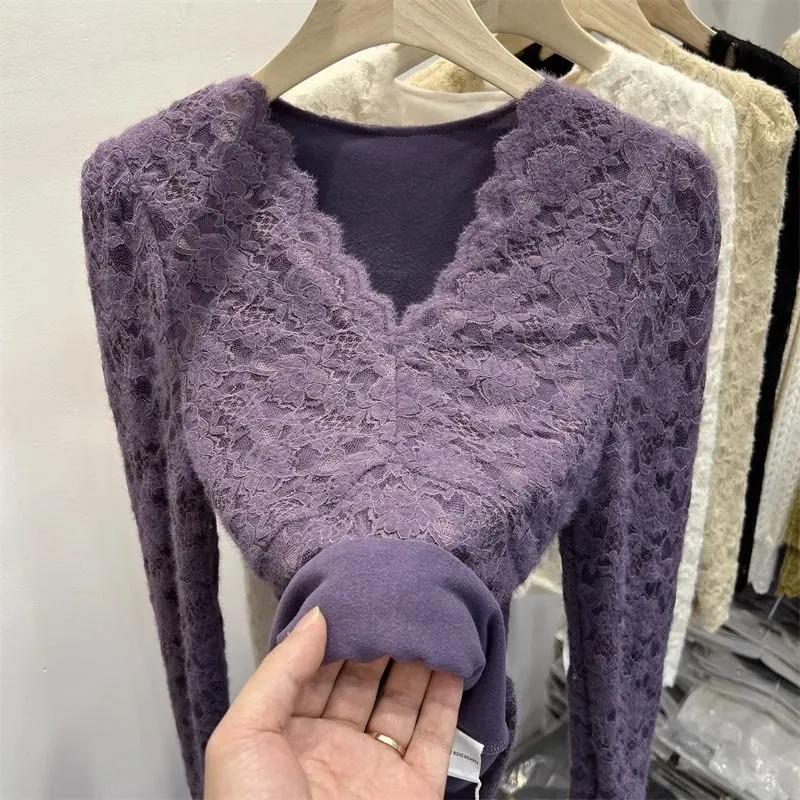 Tops for Women Long Sleeve Shirts Winter Oversize Fleece Thickened Casual Shirt Loose Blouse Pullover Tops