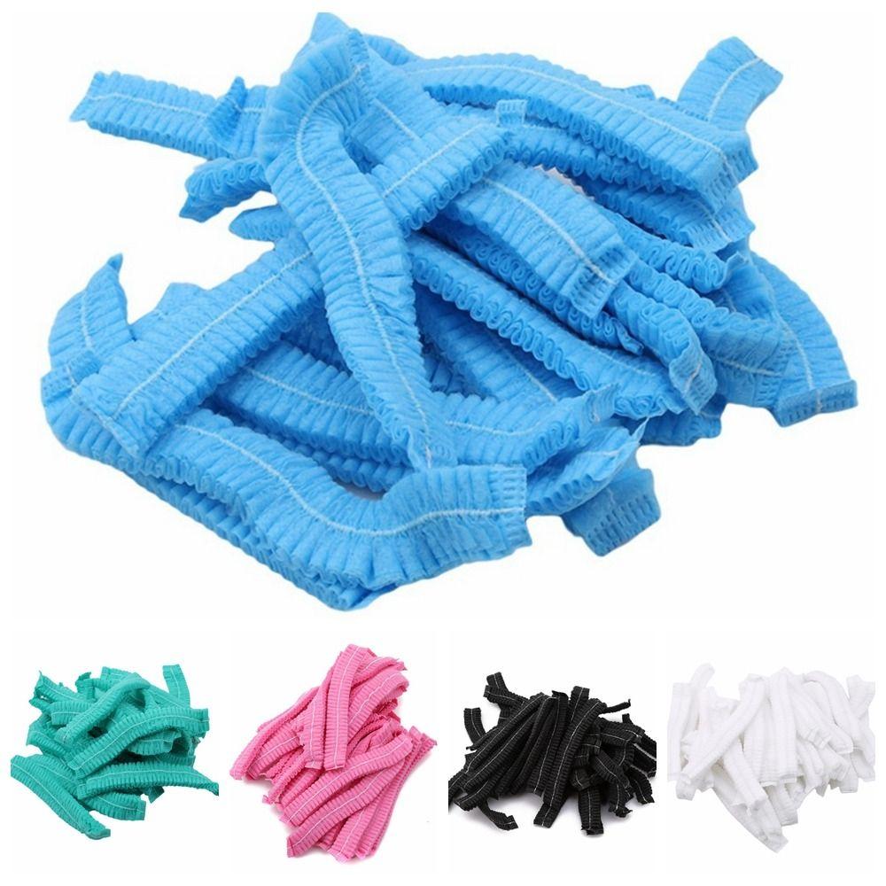 100pcs/Pack Dustproof Anti Dust Caps Sterile Hat Shower Bathing Hats Makeup Hair Net Cap Salon