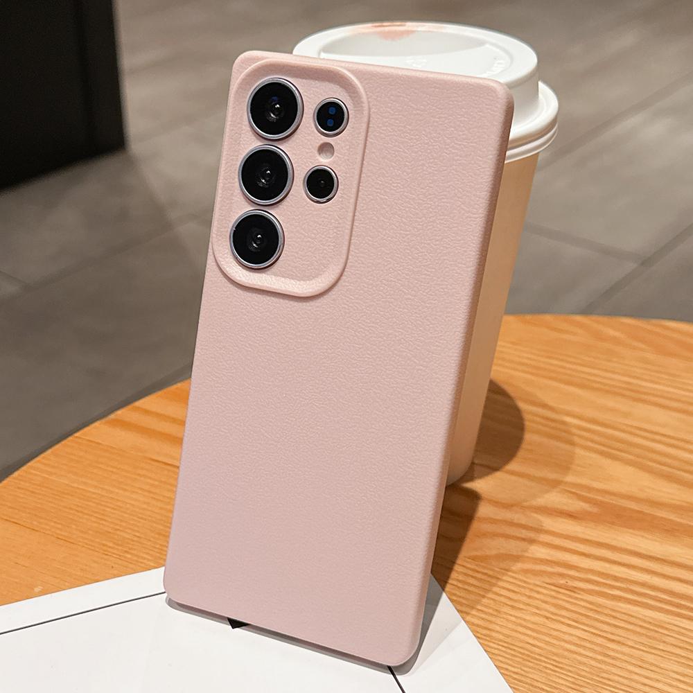 

Чехлы для телефонов Samsung Galaxy A06 A07 A16 S23FE S25 Xiaomi Poco F7 X7 Redmi для iPhone 17 16 15 Pro Max Infinix Realme, чехол из ТПУ с мягким розовым кожаным узором for iPhone 7/8