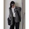 Autumn and Winter New Loose Casual Simple Knitted Cardigan Top Women's Solid Color Versatile Outer Sweater Jacket