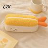 Cute Stationery Holder Fried Shrimp Tail Pencil Case, Plush Large Capacity Pouch, Soft Pen Bag Adorable for Students, School Gift Girls Storage