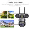 4G WiFi Remote Surveillance Camera with Triple-Lens for Outdoor Use