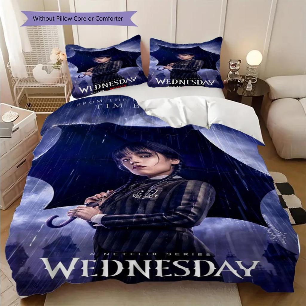 Midnight Whispers Shadows Three-piece set (1 * duvet cover + 2 * pillowcase, without core) 2D Flat Duvet cover and pillowcase Soft and comfortable