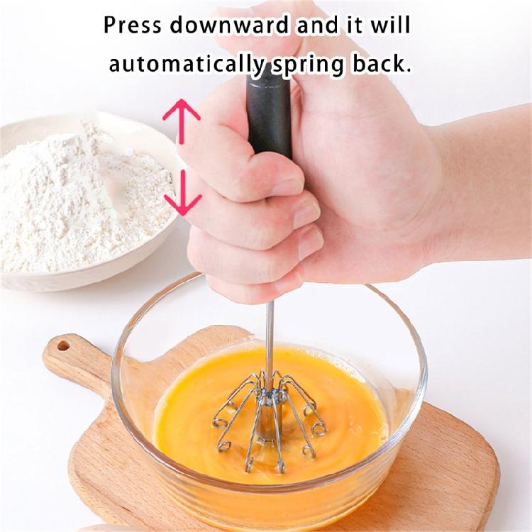 Ergonomischer Hand-Eierschläger für mühelose Backvorbereitungen Stahl-Schneebesen Klingen-Rotationsmechanismus Sahne-Mischwerkzeug