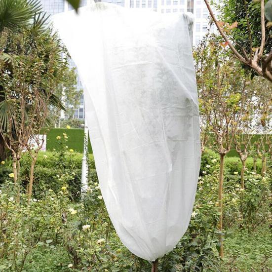 Plant Cold Proof Cover Winter Protection Frost Blanket with Adjustable Drawstring Zipper Freeze Protection Bag for Garden Shrubs Trees