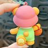Cute Cartoon Butter Bear Keychain Sporty Backpack Charm Bag Pendant Lightweight PVC Alloy Decors For Bags Gifts