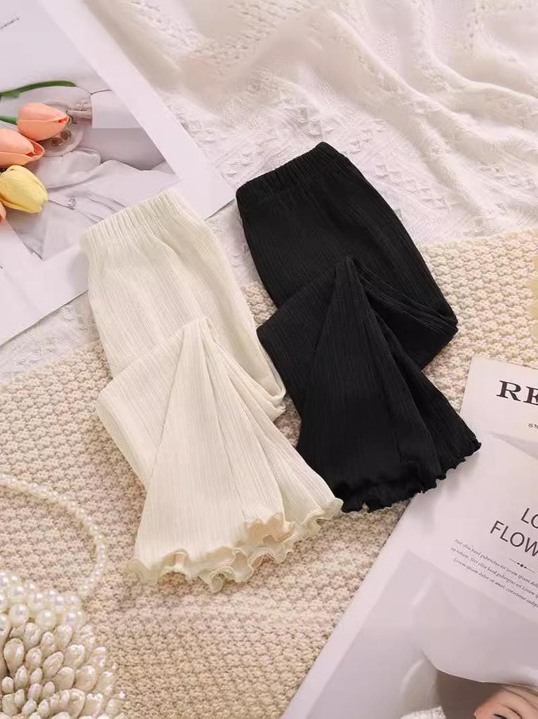 Girls' Summer Bell Bottoms: Stylish Princess-Style Casual Pants