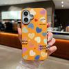 Urocze kolorowe nadruki serc miłości Wstrząsoodporne miękkie TPU Smukłe etui na telefon Dla iPhone 16 Pro Max 15 Pro 14 13 12 11 Ochrona obiektywu Matowa skórzana tekstura Pokrowiec