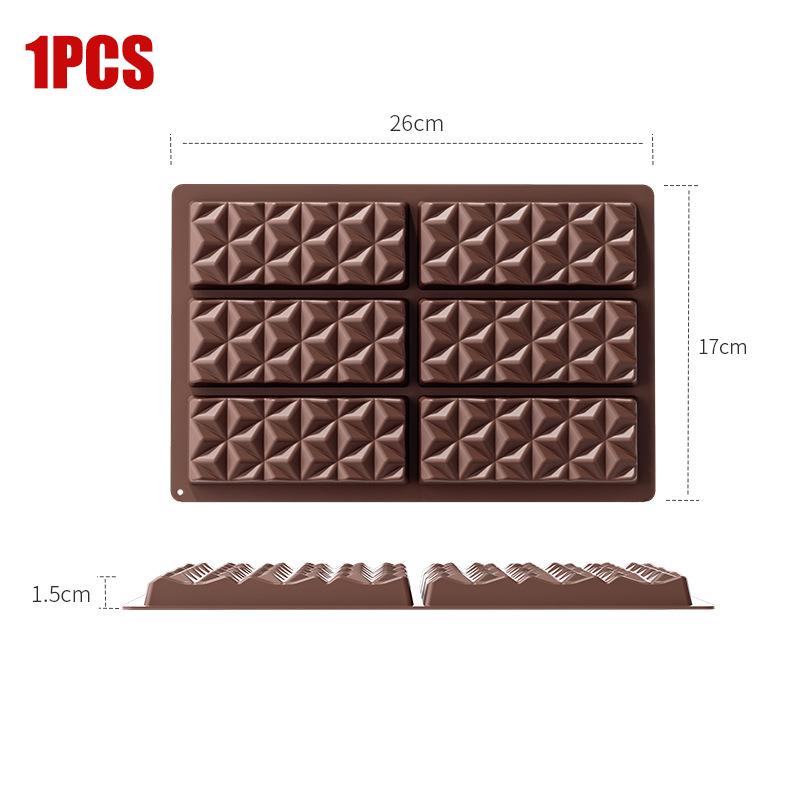 

6 Cell Silicone Triangle Diamond Candy Mould DIY Chocolate Baking Mould Non-Stick Mini Cookie Candy Molds Household Baking Tools