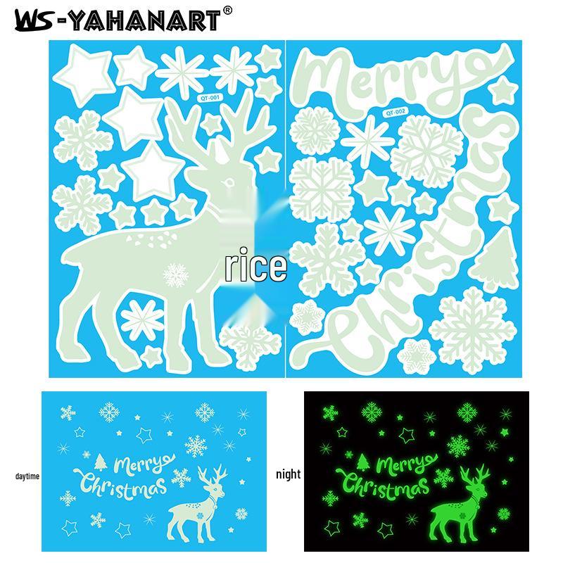 Luminous Snowflake Christmas Window Clings and Glass Stickers
