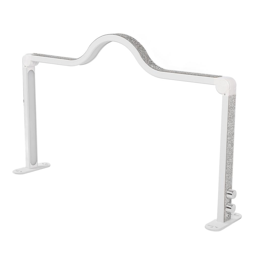 Half Moon Nail Desk Light 3 Modes Soft Lighting Half Moon Manicure Lamp for Eyelash Extension Eyebro