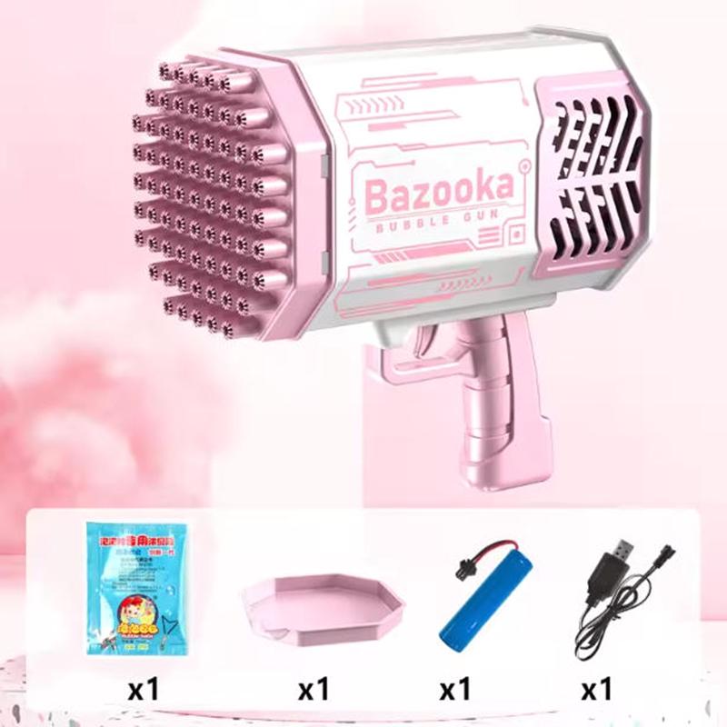 Bubble Gun Bazooka 40/69 Holes Rocket Bubble Maker Blowers With Colorful Light For Boys Girls Outdoor Summer Party Wedding Gift