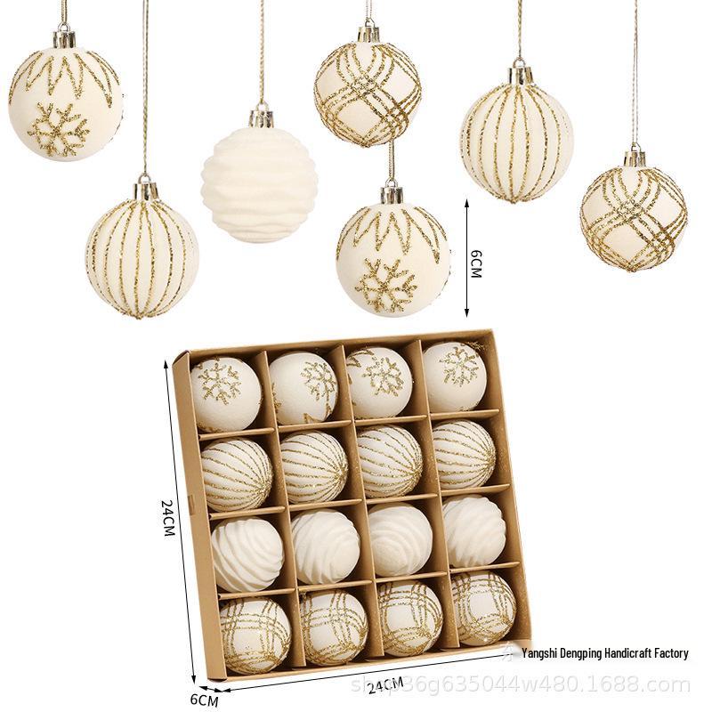 6cm Samt-Weihnachtskugel-Set: Festliche Schaufensterdekoration & Baumschmuck