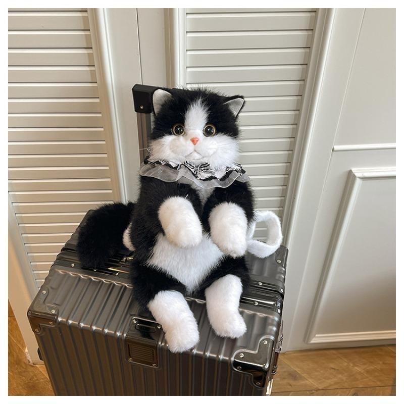 Cat Will Call Cat Plush Toy Ragdoll Cat Doll Kitten Doll Gift Sleeping Ornament Backpack