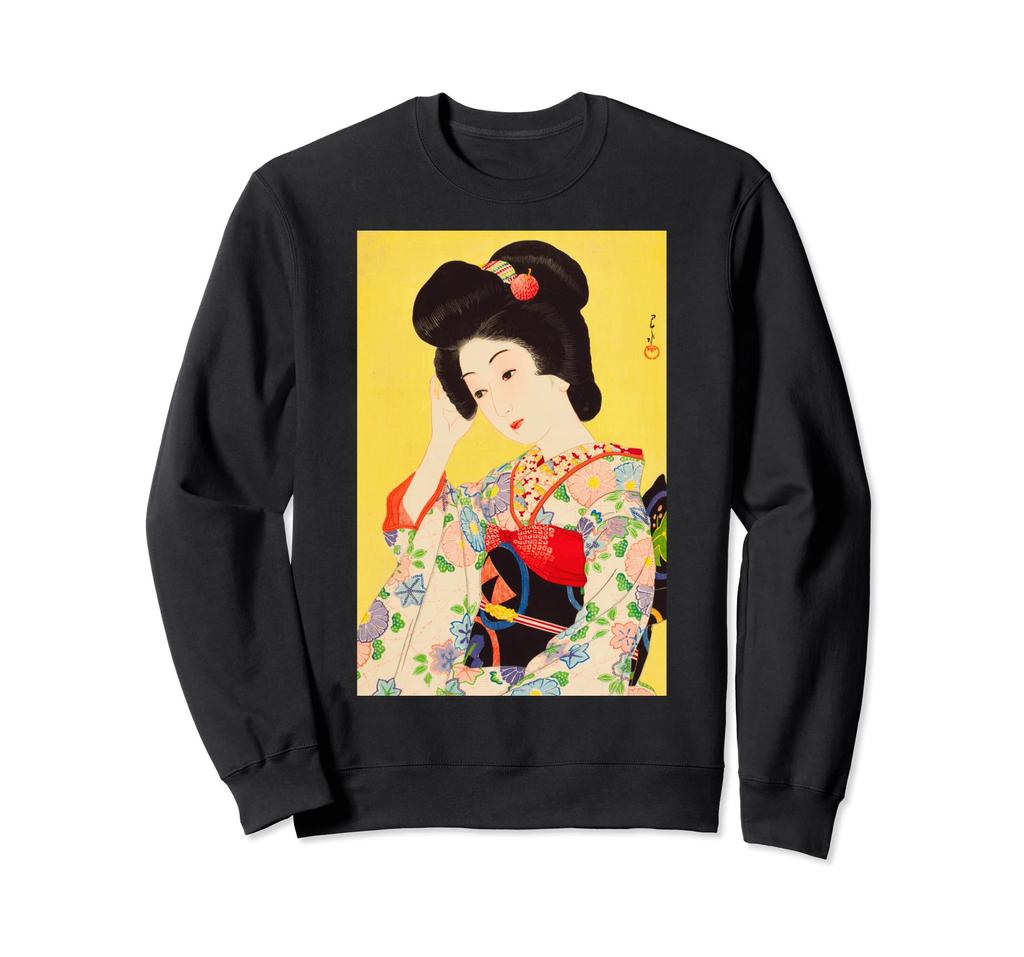Geisha, Maiko, Kimono, Japanese Art, Japan, Japanese Painting, Kawase Hasui, Shinhanga, Spring, Sweatshirt