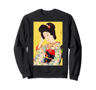 Geisha, Maiko, Kimono, Japanese Art, Japan, Japanese Painting, Kawase Hasui, Shinhanga, Spring, Sweatshirt