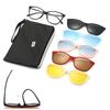 Cat Eye Women Reading Sunglasses 6 In 1 Polarized Magnetic Clip On Glasses Optical Prescription Eyewear Frames