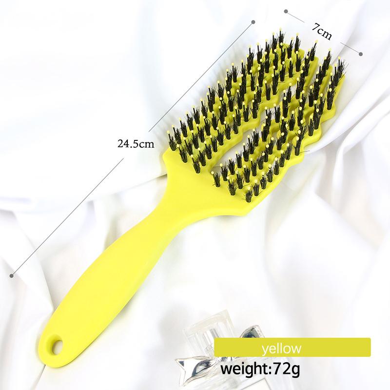 Massagekamm Damen Borsten Nylon Haarbürste Nasses Frisieren Trocken Salon Haarpflege Styling Werkzeuge Zubehör