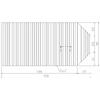 INAX Water Parts Rolling Lid BL-SC74154-K (Depth A) 740MM (Width B) 1536MM