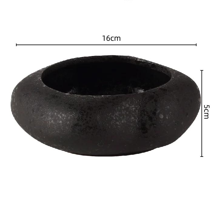 Japanese Ceramic Flower Pots Sword Mountain Stoneware Handmade Flower Arrangement Fixed Base Flower Pots Home Decoration