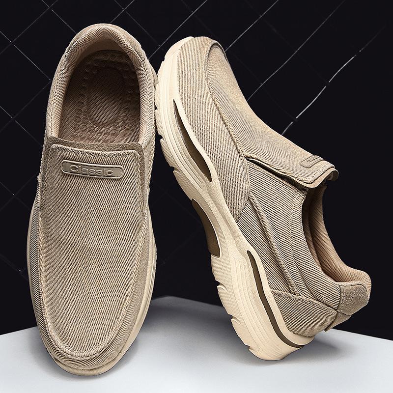 

Men s Spring Casual Shoes Canvas Breathable Mens Lazy Shoes Light Comfortable Outdoor Walking Slip-On Shoes Men Sneakers