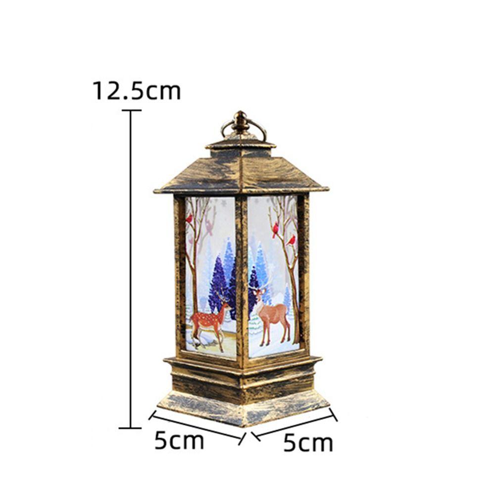 Santa Claus Night Light Portable Hanging Lamp New Year Christmas Retro Lantern Light  Home