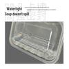 Disposable Rectangular Takeaway Meal Box with Transparent Lid