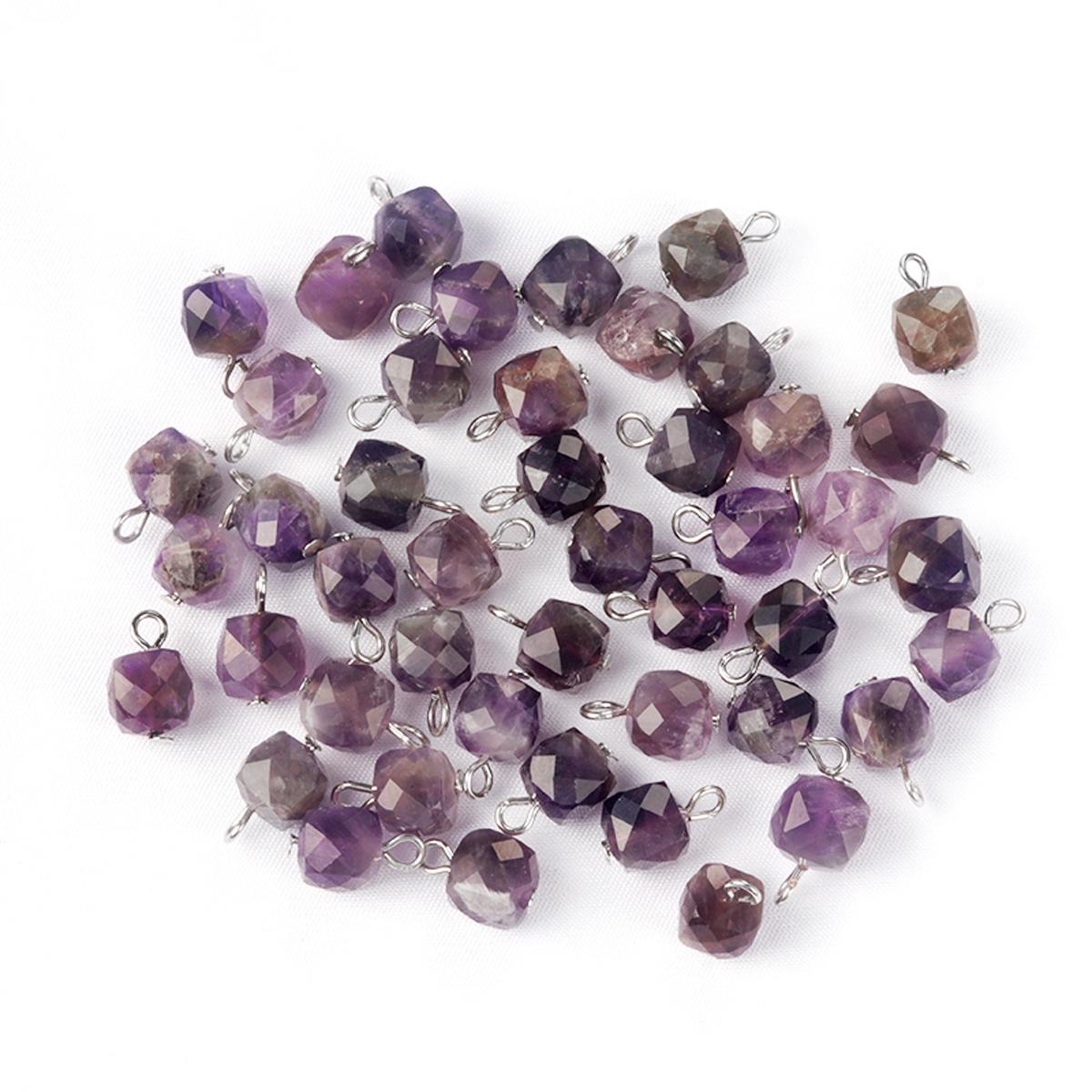 

1 шт/10 шт маленький граненый натуральный камень кулон ручной работы квадратный кристалл кварц лазурит аметист аквамарин подвески для самостоятельного изготовления ювелирных изделий 9 мм 9mm